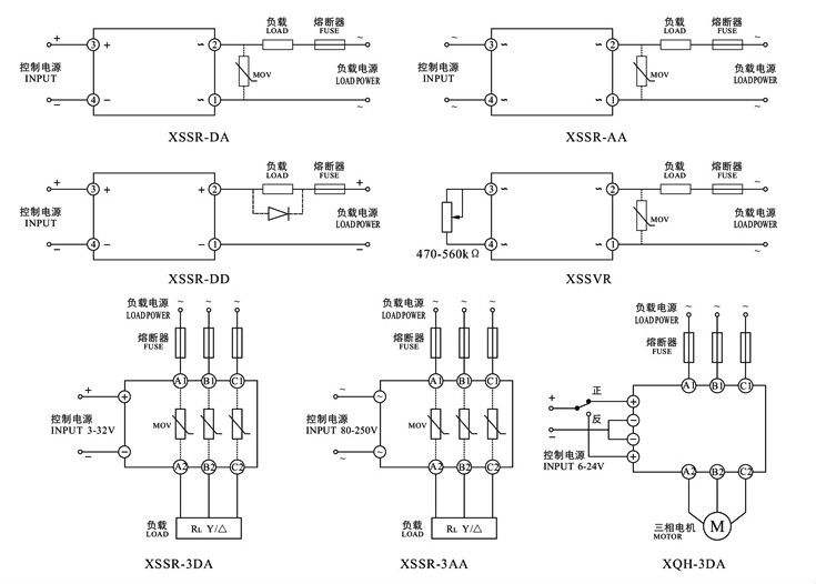 3-32V DC 입력 제어 제로 전압 턴 솔리드 스테이트 릴레이 ssr 3 상 200a
