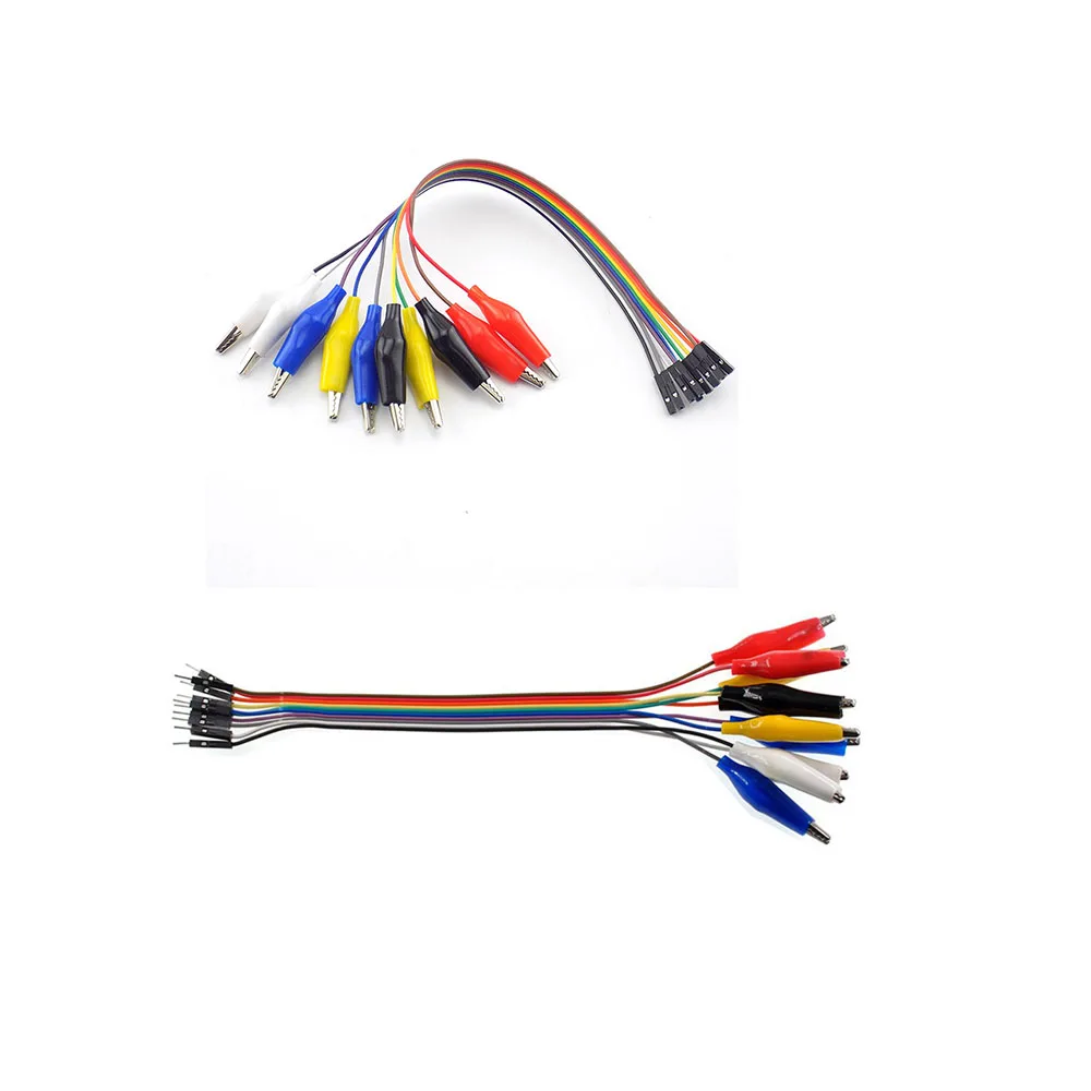 20cm 악어 클립-듀퐁 와이어 10Pin 숫놈  악어 클립-점퍼 와이어 Arduino Raspberry Pi 용  [ZBD002-001]