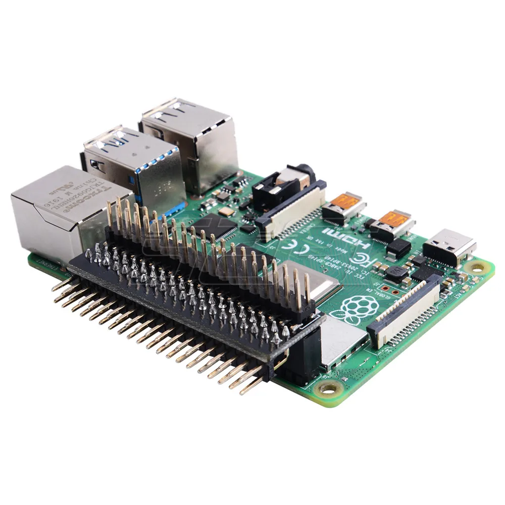 52Pi GPIO 엣지 익스텐션 헤더, 라즈베리 파이 5B 4B 3B+ 3B 제로 W 제로용 40 핀 보드 [52PI-011]