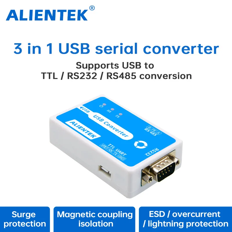 USB-직렬 포트 변환기 3 in 1 USB-RS232-RS485-TTL-232 485 TTL 통신 모듈 직렬 케이블 [ALIENTEK-21]
