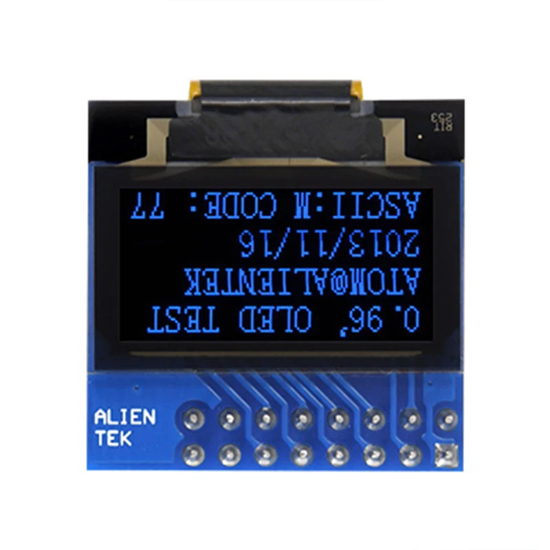 OLED 디스플레이 모듈 병렬 포트 IIC SPI 직렬 128x64 LCD 아두이노 STM32 드라이버 정보용 블루 0.96 인치  [ALIENTEK-24]