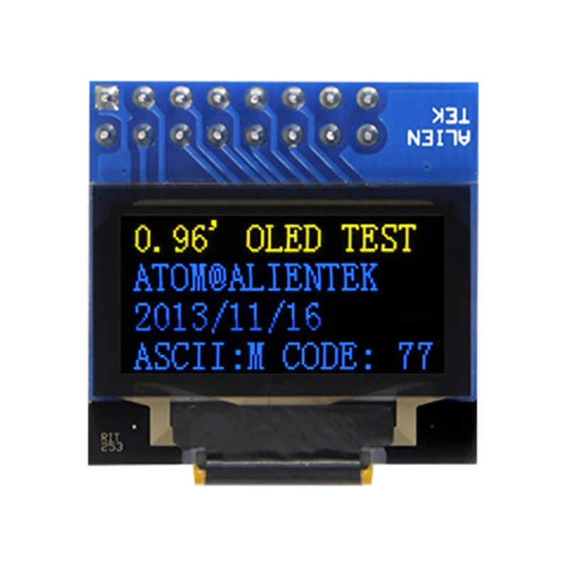 OLED 디스플레이 모듈 병렬 포트 IIC SPI 직렬 128x64 LCD 아두이노 STM32 드라이버 정보용 블루 0.96 인치  [ALIENTEK-24]