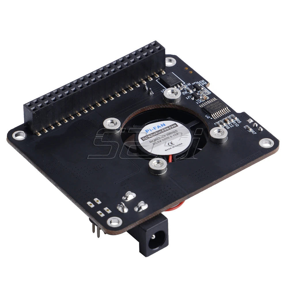 Raspberry Pi 라즈베리파이 Pi 4 3B+ 파워보드 5V4A 출력 팬 포함 적외선 리모컨 사용 [52PI-032]