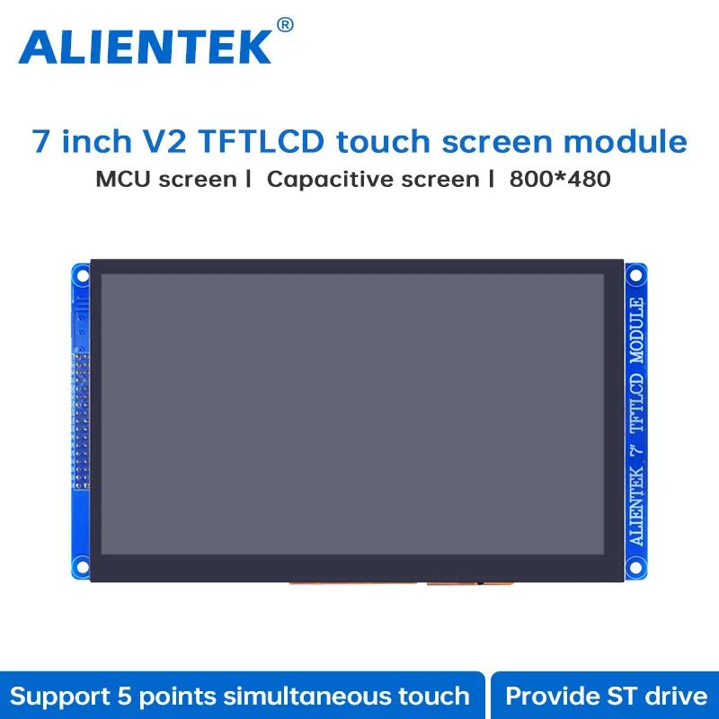 MCU TFT LCD 터치 디스플레이 모듈 아두이노용 정전식 터치 스크린 모니터 800x480 해상도 ESP32 HDMI 7 인치 V2 [ALIENTEK-26]