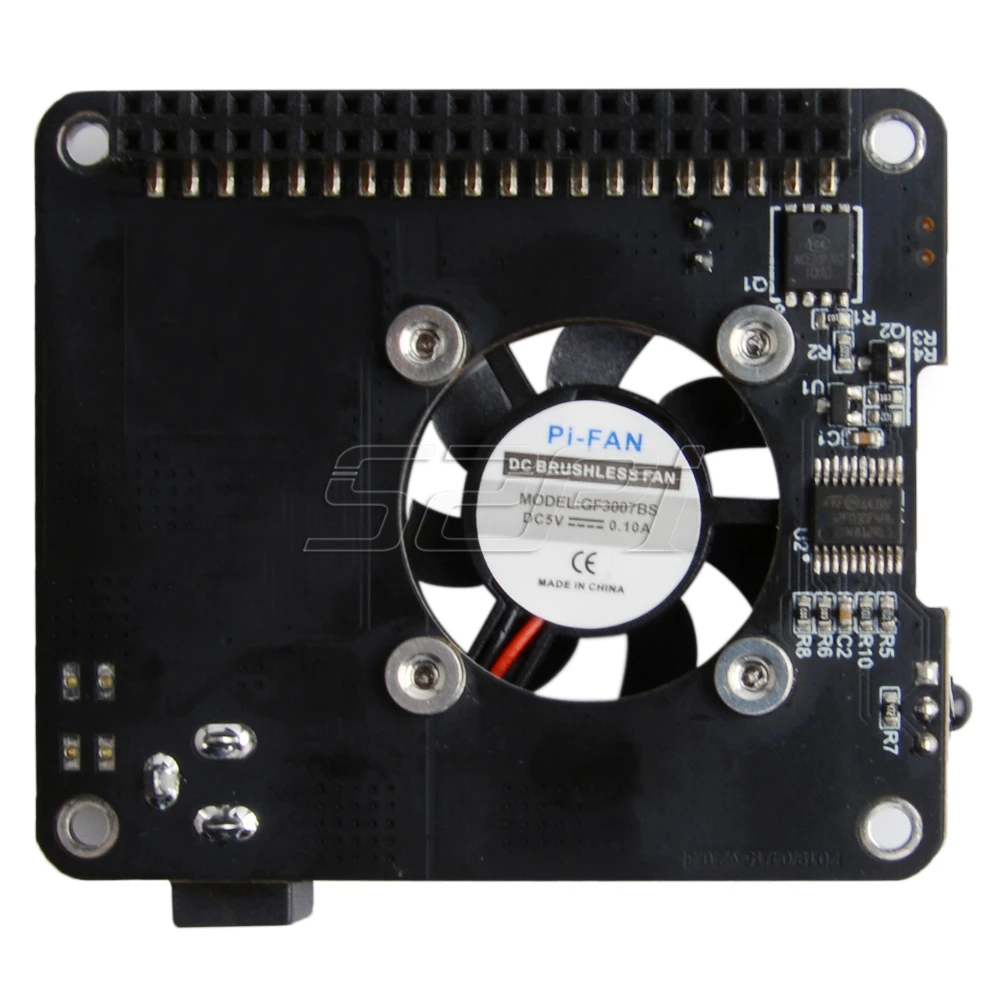 Raspberry Pi 라즈베리파이 Pi 4 3B+ 파워보드 5V4A 출력 팬 포함 적외선 리모컨 사용 [52PI-032]