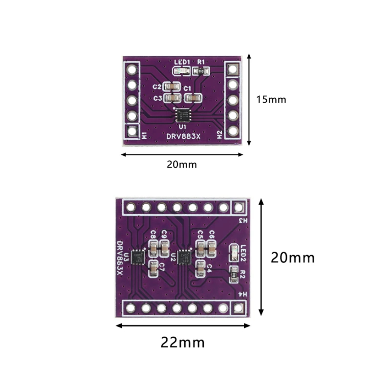 DRV8837 DC H-브리지 모터 드라이버 모듈 1/2 채널 1.8A 스텝퍼 모터 드라이브 보드 과전류 보호 저전력 수면 모드 [ZTH83-001]