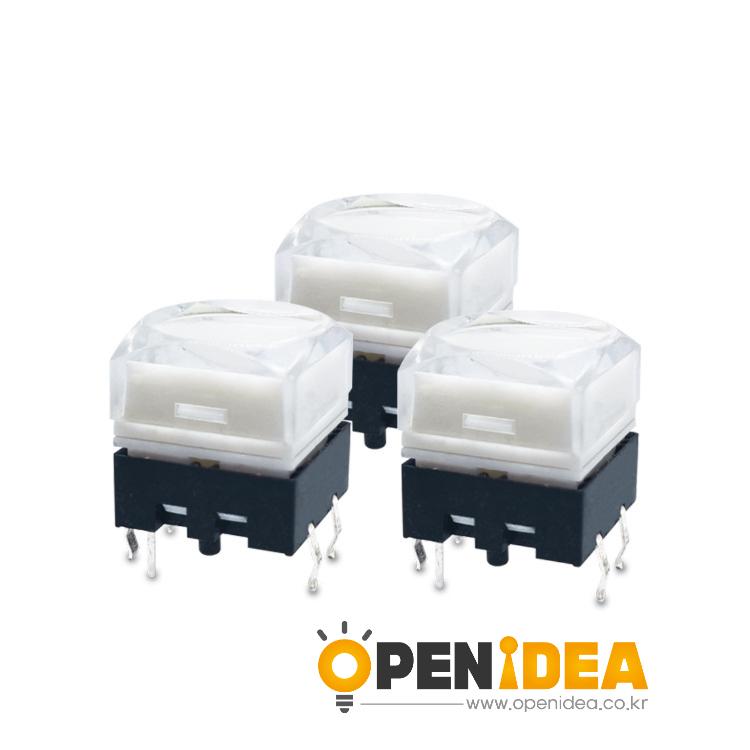 12x12 라이트터치 스위치 CX-WH-C57 다이렉터 6발 LED 버튼 셀프 리셋 버튼 스위치 [ZSE013-006]