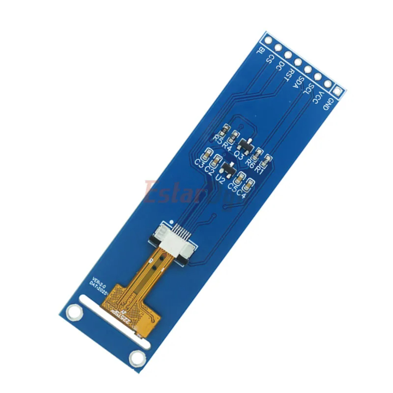 2.25인치 TFT LCD ST7789 소형 화면 76x284 모듈 LCD 전체보기 SPI 컬러 화면 [ZTI45-009]