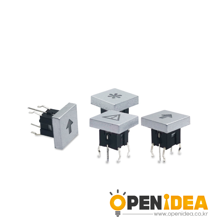 6×6mm LED 내장 터치 스위치 CXC10L3 (직삽식 6핀 자동 리셋 버튼) 10PCS [ZSE013-013]