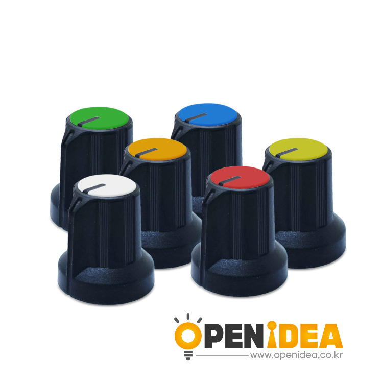 AG1 Black 화축포텐셔너 파워핸들 플라스틱 투톤핸들매화병스위치모자 15x16mm 100PCS [ZSE013-009]