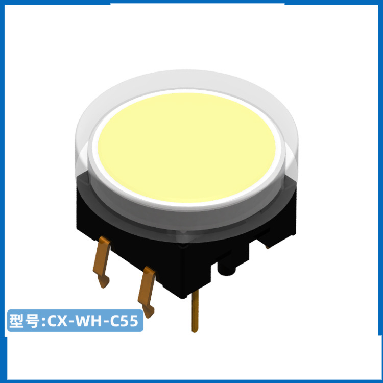 12x12 원형 램프 버튼 CX-WH-C55 스트레이트 6각 셀프 리셋 버튼 램프 택트 스위치 [ZSE013-010]