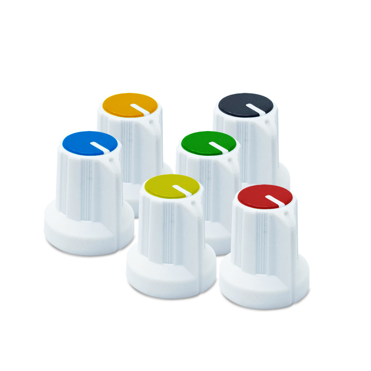 AG1 White 화축포텐셔너 파워핸들 플라스틱 투톤핸들매화병스위치모자 15x16mm  100PCS [ZSE013-008]