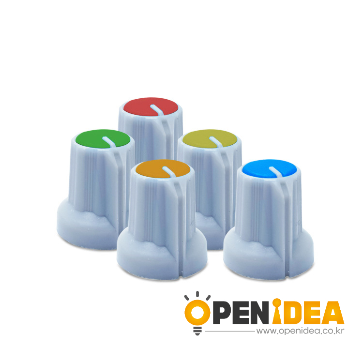 AG1 White 화축포텐셔너 파워핸들 플라스틱 투톤핸들매화병스위치모자 15x16mm  100PCS [ZSE013-008]