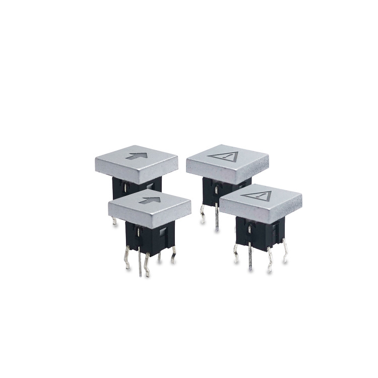 6×6mm LED 내장 터치 스위치 CXC10L3 (직삽식 6핀 자동 리셋 버튼) 10PCS [ZSE013-013]