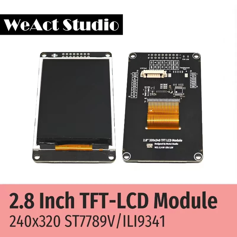 2.8인치 TFT 디스플레이 (컬러 스크린)-ST7789 ILI9341 SPI LCD 240x320 픽셀 액정 모듈 [WeAct-Studio-046]