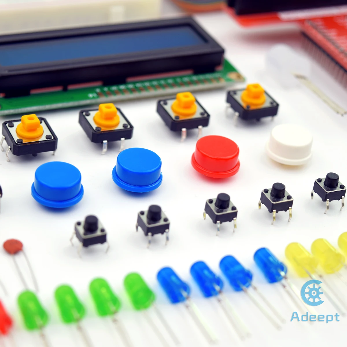 ADR006 라즈베리 파이 4  2 모델 B/B +  LCD1602  모터  C 및 파이썬 코드  초보자  스타터 키트용 Adeept 스타터 키트 PDF 가이드북 포함 [Adeept-035]
