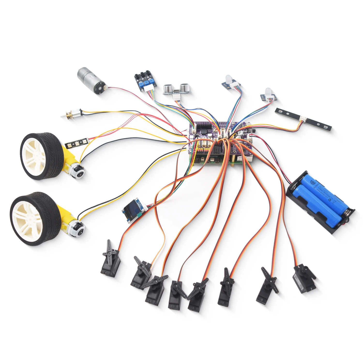 ADM133-V3.1 Raspberry Pi용 Adeept 로봇 모자  Raspberry Pi 5/4B/3B/3B+용 확장 보드  PDF 튜토리얼이 포함된 스마트 로봇 자동차 드라이버 [Adeept-038]