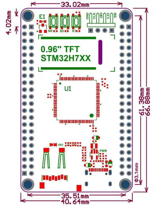 STM32H7 STM32H750VBT6 STM32H750 STM32 데모 보드 코어 보드 개발 보드 [WeAct Studio-071]