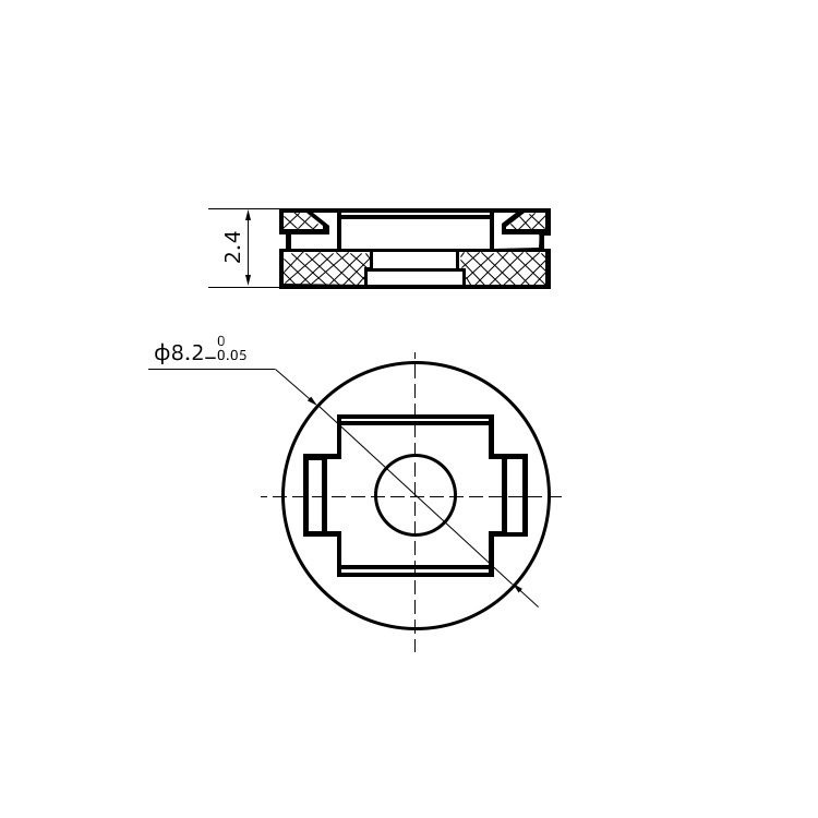 라듐 조각 키 모자 c01-6x6 라이트 터치 램프 스위치 직경 8mm 라이트 터치 버튼 모자 10PCS [ZSG019-003]