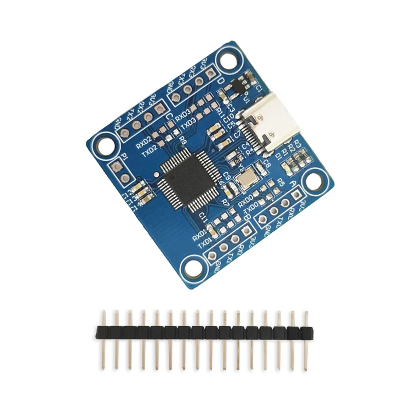 CH9344 USB-4채널 TTL 변환기 (4포트 USB-UART 다운로더)-직렬 통신 트랜시버 [LCTECH-13]