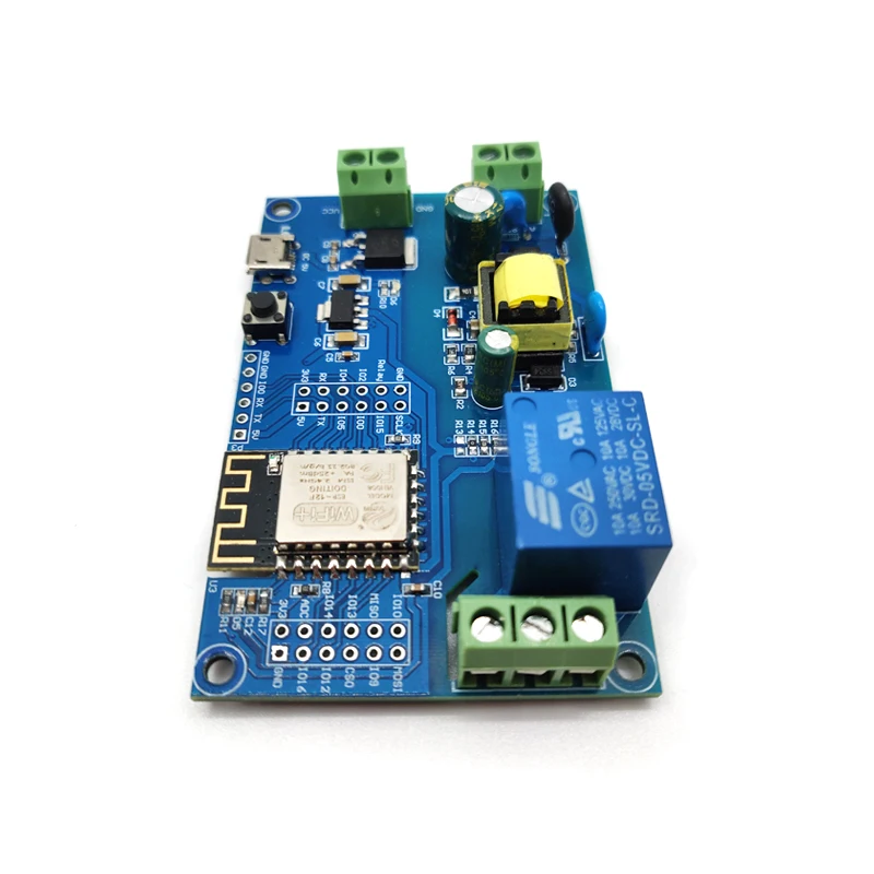 AC DC 전원 공급 ESP8266 WiFi 단일 채널 릴레이 모듈 (ESP-12F 개발 보드 2차 개발 가능) [LCTECH-38]