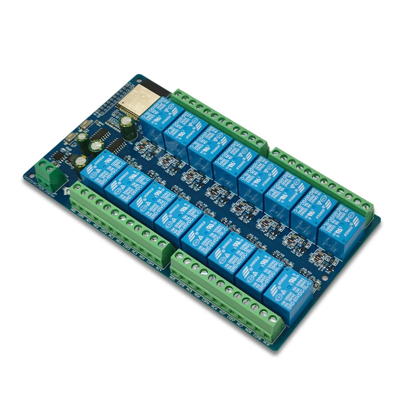 DC 24V 전원 ESP32 16채널 릴레이 모듈 개발 보드 (ESP32-WROOM 기반 2차 개발 지원) [LCTECH-26]