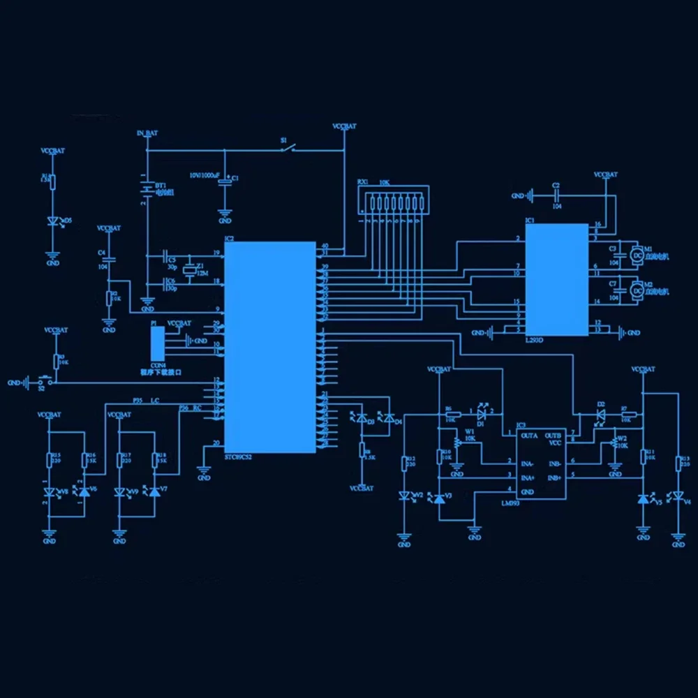 C51 스마트 라인 트레이싱 장애물 회피 자동차 DIY 키트 (블루투스 로봇 제작 세트) TJ-56-239 [키트+블루투스 모듈 포함 배터리 미포함] [DIY-330]