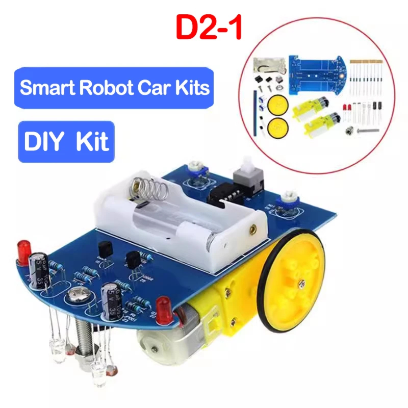 D2-1 스마트 트래킹 키트 교육 실습 기술 제작 로봇 순찰차 DIY 용접 부품 [DIY-97]