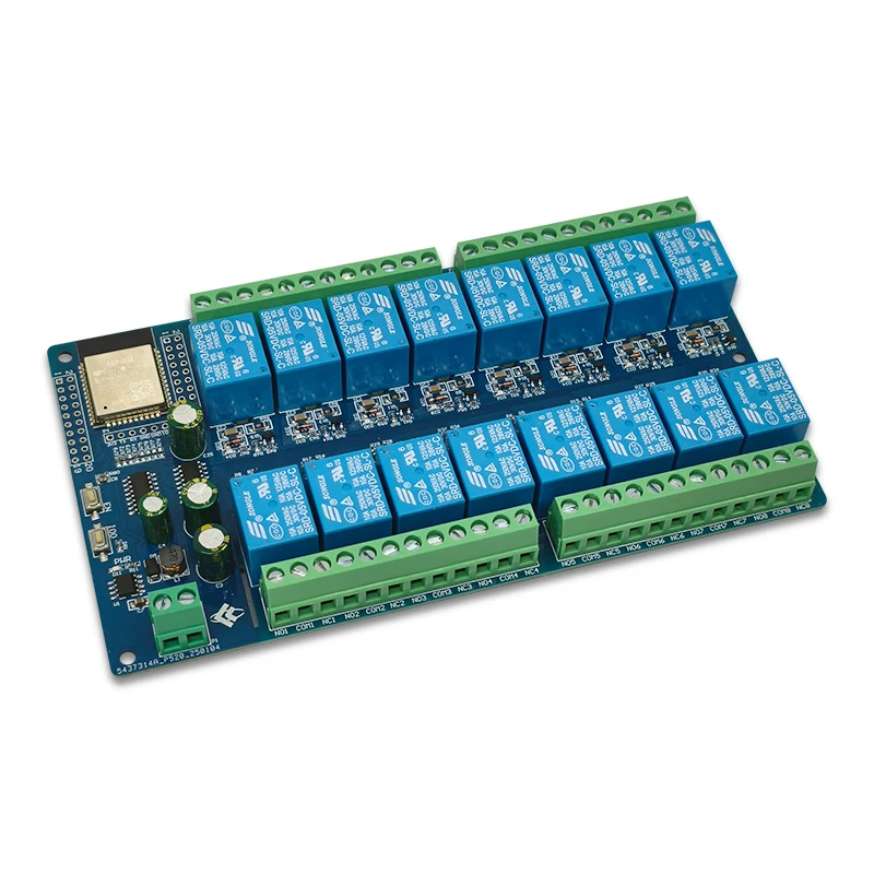 DC 24V 전원 ESP32 16채널 릴레이 모듈 개발 보드 (ESP32-WROOM 기반 2차 개발 지원) [LCTECH-26]