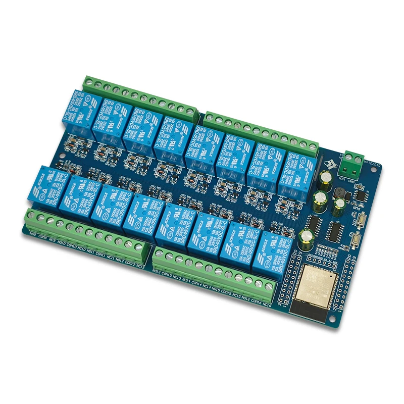 DC 24V 전원 ESP32 16채널 릴레이 모듈 개발 보드 (ESP32-WROOM 기반 2차 개발 지원) [LCTECH-26]
