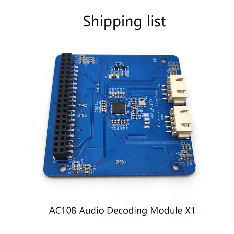 라즈베리파이 ReSpeaker 스마트 음성 인식 모듈 (AC108 오디오 코덱 4-MIC 어레이)- 스피커 DIY 키트 [LCTECH-57]