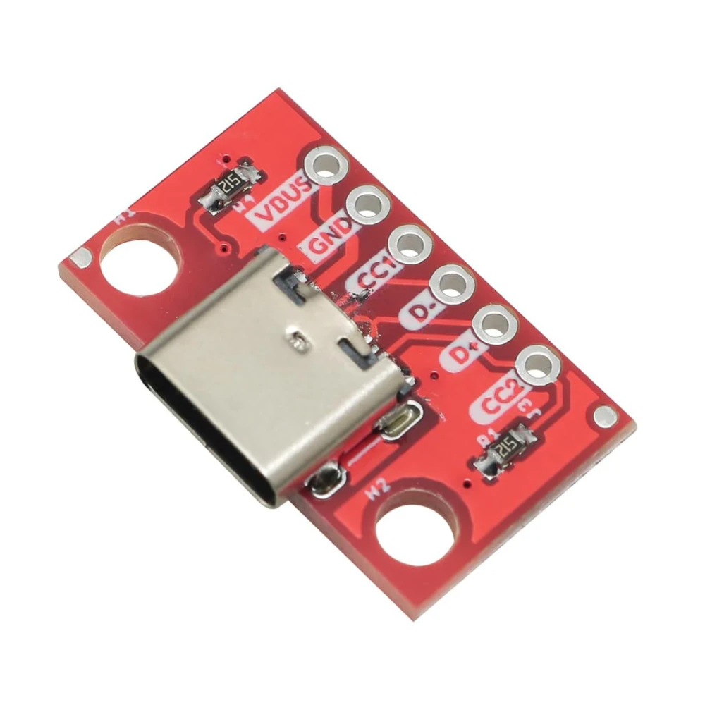 TYPE-C 암컷 테스트 보드 (USB 3.1 16핀→2.54mm 핀헤더 변환)-대전류 전원 어댑터 모듈 [ZTA179-111]