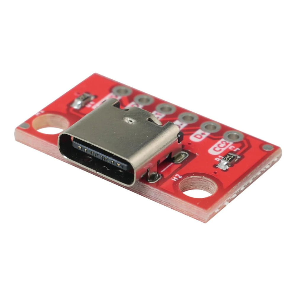 TYPE-C 암컷 테스트 보드 (USB 3.1 16핀→2.54mm 핀헤더 변환)-대전류 전원 어댑터 모듈 [ZTA179-111]