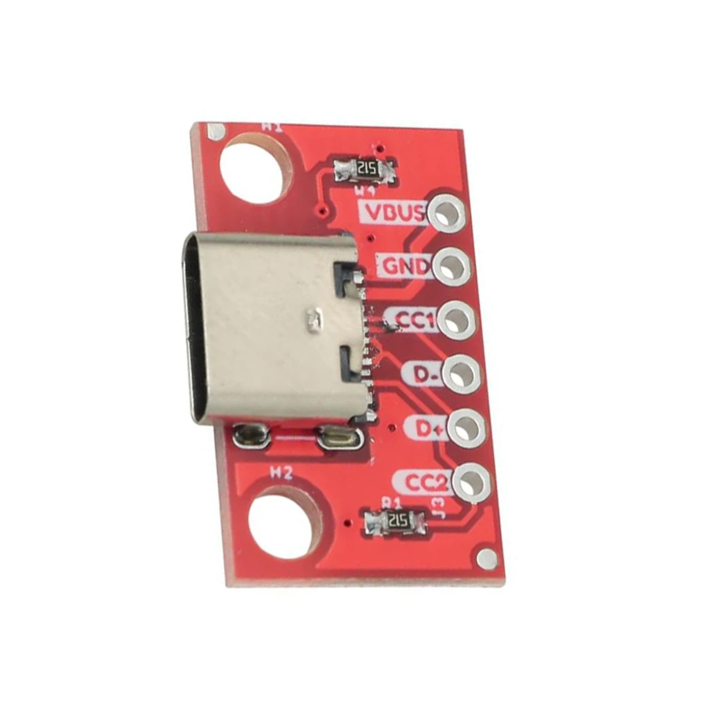 TYPE-C 암컷 테스트 보드 (USB 3.1 16핀→2.54mm 핀헤더 변환)-대전류 전원 어댑터 모듈 [ZTA179-111]