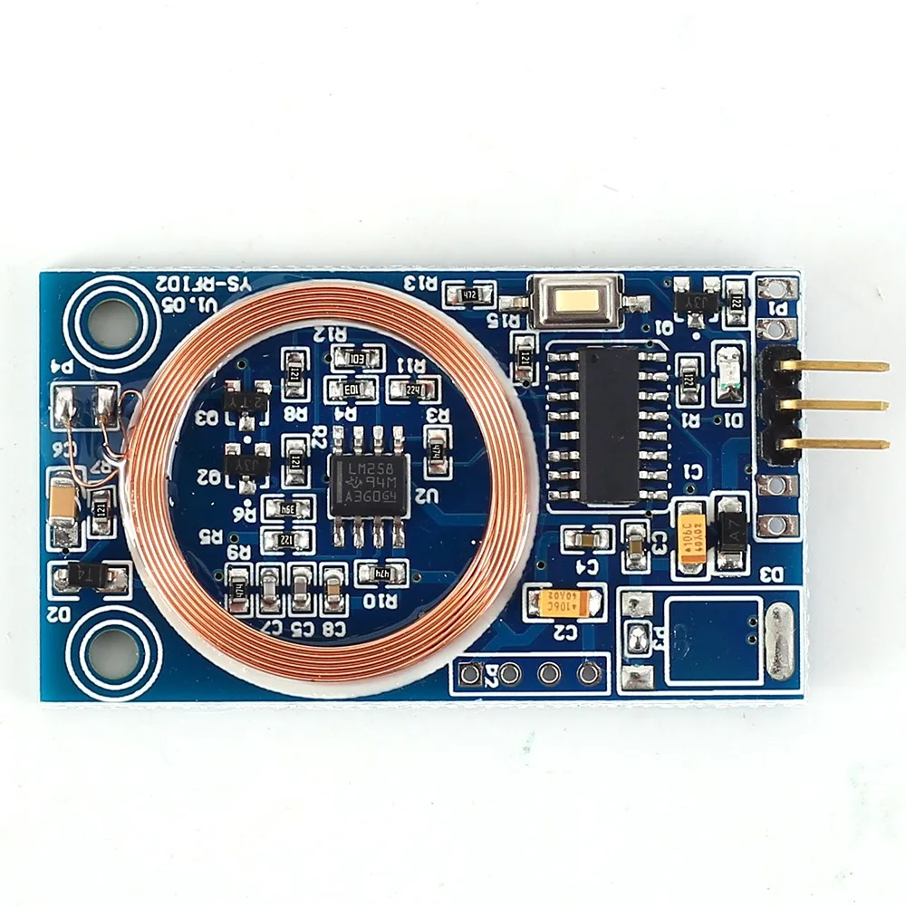 ID 카드 디코더 모듈 (DIY 개조용)-125KHz RF 주파수 UART 시리얼 RFID 리더기 출입통제용 카드 리더 12V 전원 [ZTJ68-013]