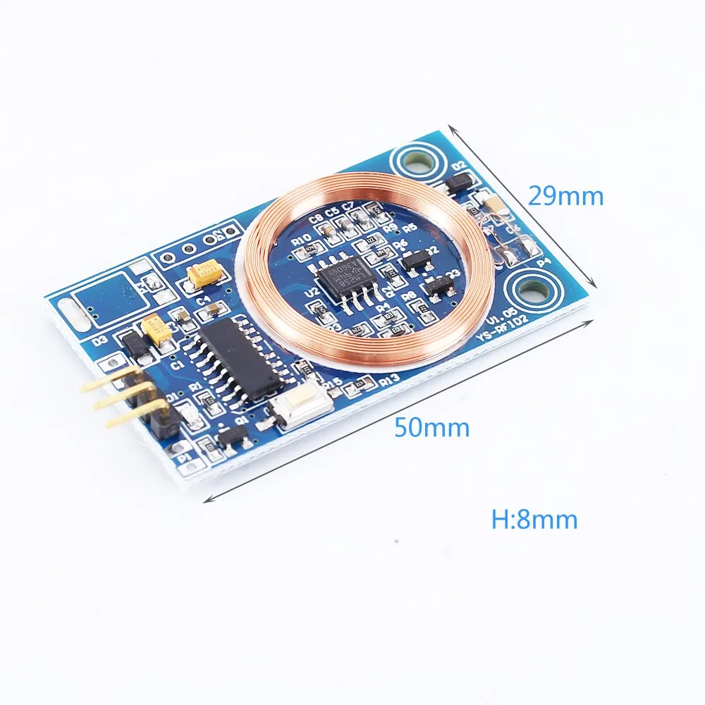 ID 카드 디코더 모듈 (DIY 개조용)-125KHz RF 주파수 UART 시리얼 RFID 리더기 출입통제용 카드 리더 5V 전원 [ZTJ68-012]