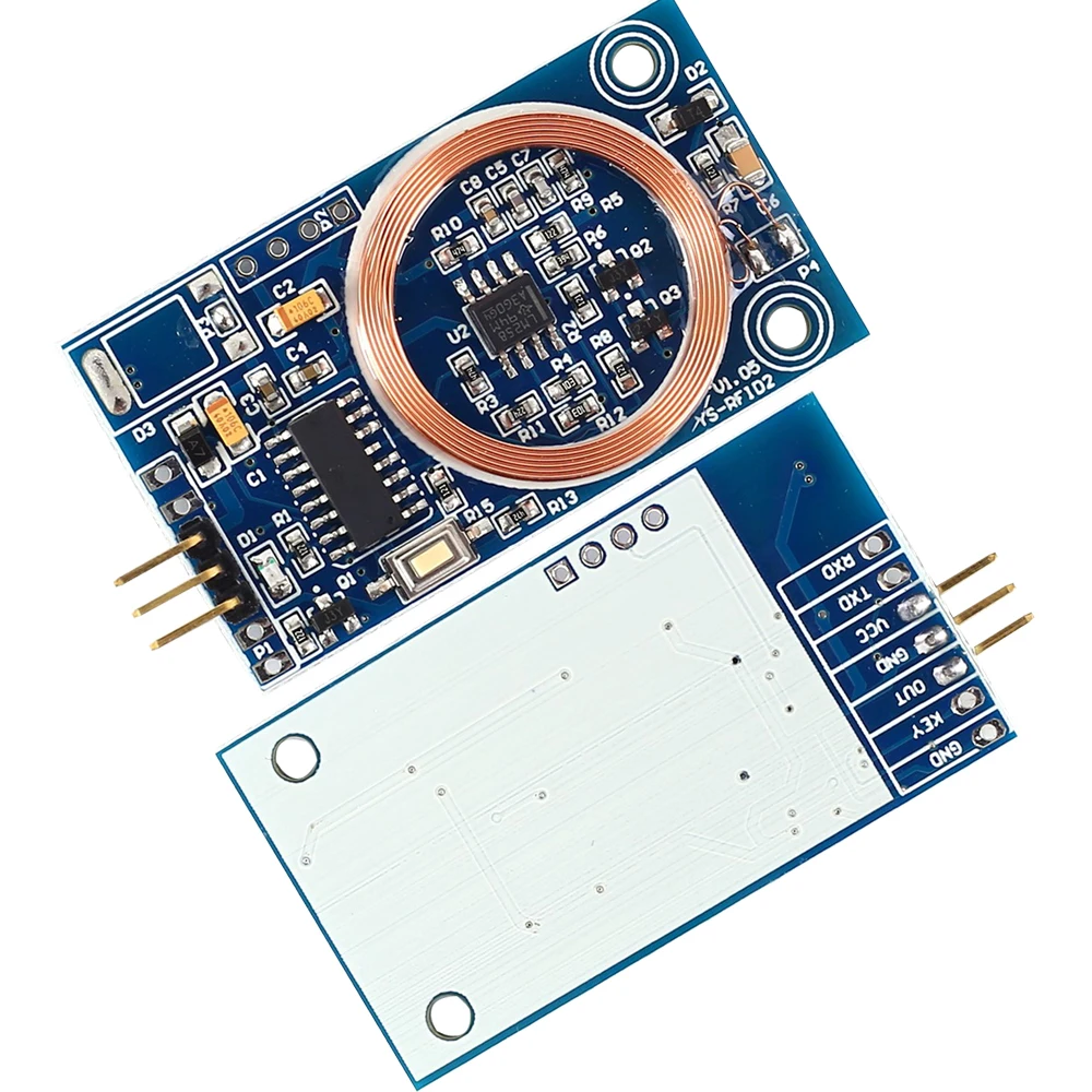 ID 카드 디코더 모듈 (DIY 개조용)-125KHz RF 주파수 UART 시리얼 RFID 리더기 출입통제용 카드 리더 5V 전원 [ZTJ68-012]