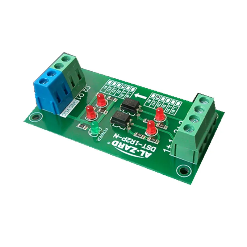 AL-ZARD 1.8V TO 24V 2로 광커플링 PLC 레벨 전압 변환 보드 NPN 출력 DST-1R2P-N [ZTX101-055]