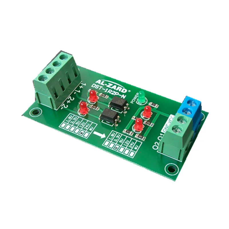 AL-ZARD 1.8V TO 24V 2로 광커플링 PLC 레벨 전압 변환 보드 NPN 출력 DST-1R2P-N [ZTX101-055]