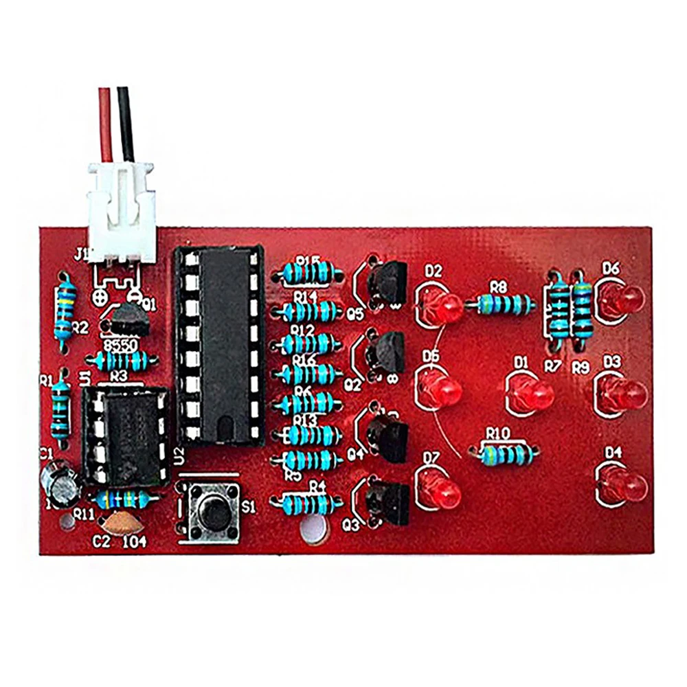 DIY 전자 키트 Led 모듈 행운의 주사위 재미있는 게임 PCB 보드 납땜 프로젝트 연습 스위트 구성 요소 용접 기술 학습 [DIY-340]