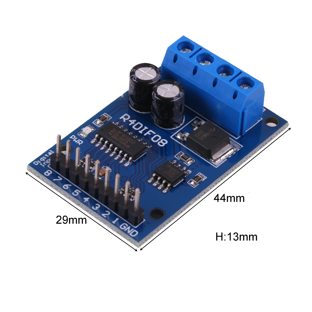 DC 12V 8채널 디지털 입력 모듈 (RS485 Modbus RTU 스위치 신호 수집 8-12mA) [ZTX101-176]