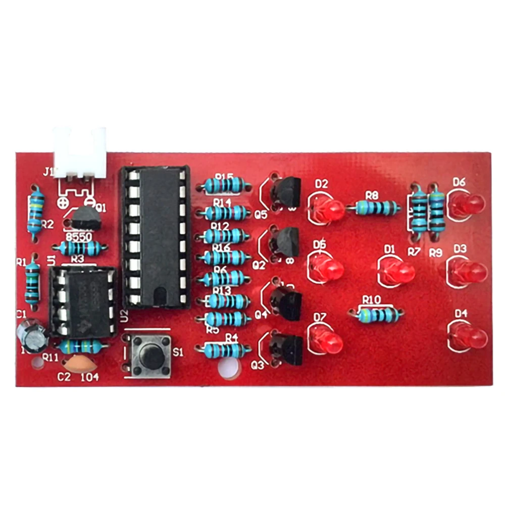 DIY 전자 키트 Led 모듈 행운의 주사위 재미있는 게임 PCB 보드 납땜 프로젝트 연습 스위트 구성 요소 용접 기술 학습 [DIY-340]