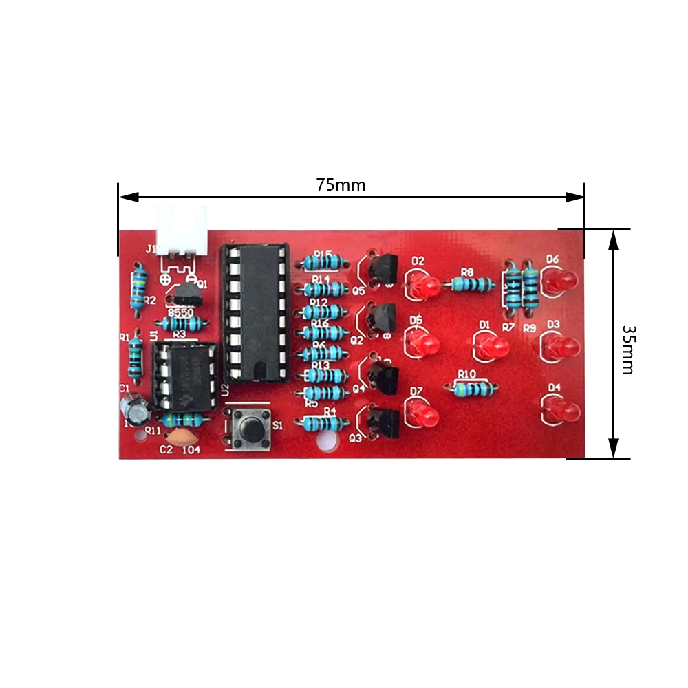 DIY 전자 키트 Led 모듈 행운의 주사위 재미있는 게임 PCB 보드 납땜 프로젝트 연습 스위트 구성 요소 용접 기술 학습 [DIY-340]
