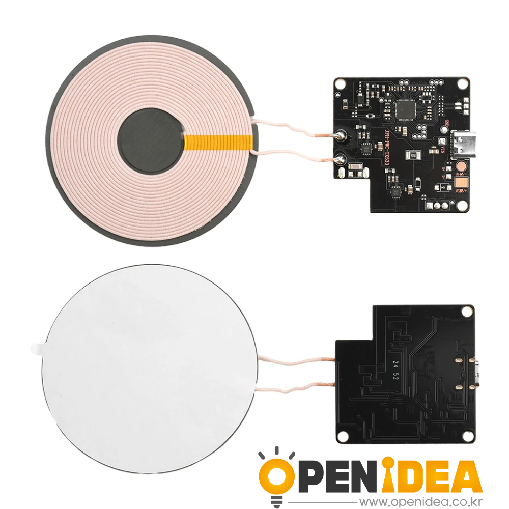 22MM 장거리 무선 충전기 모듈 DC12V 15W 가정용 자동차 장비 용 고전력 대형 코일 무선 고속 충전기 모듈 [ZTA179-220]
