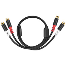 신제품 메탈 쉘 골드 플레이팅 2RCA 암-2RCA 암 더블 RCA 연꽃 암대암 오디오 케이블 80CM [ZBL034-032]