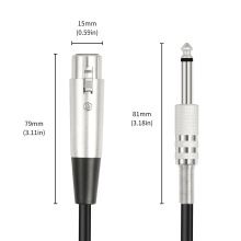 모노 트랙 6.35MM 3회전 캐논 XLR 모티브 1/4 TS 모티브 캐논 모티브 조음대 마이크 선 30M [ZBL034-092]