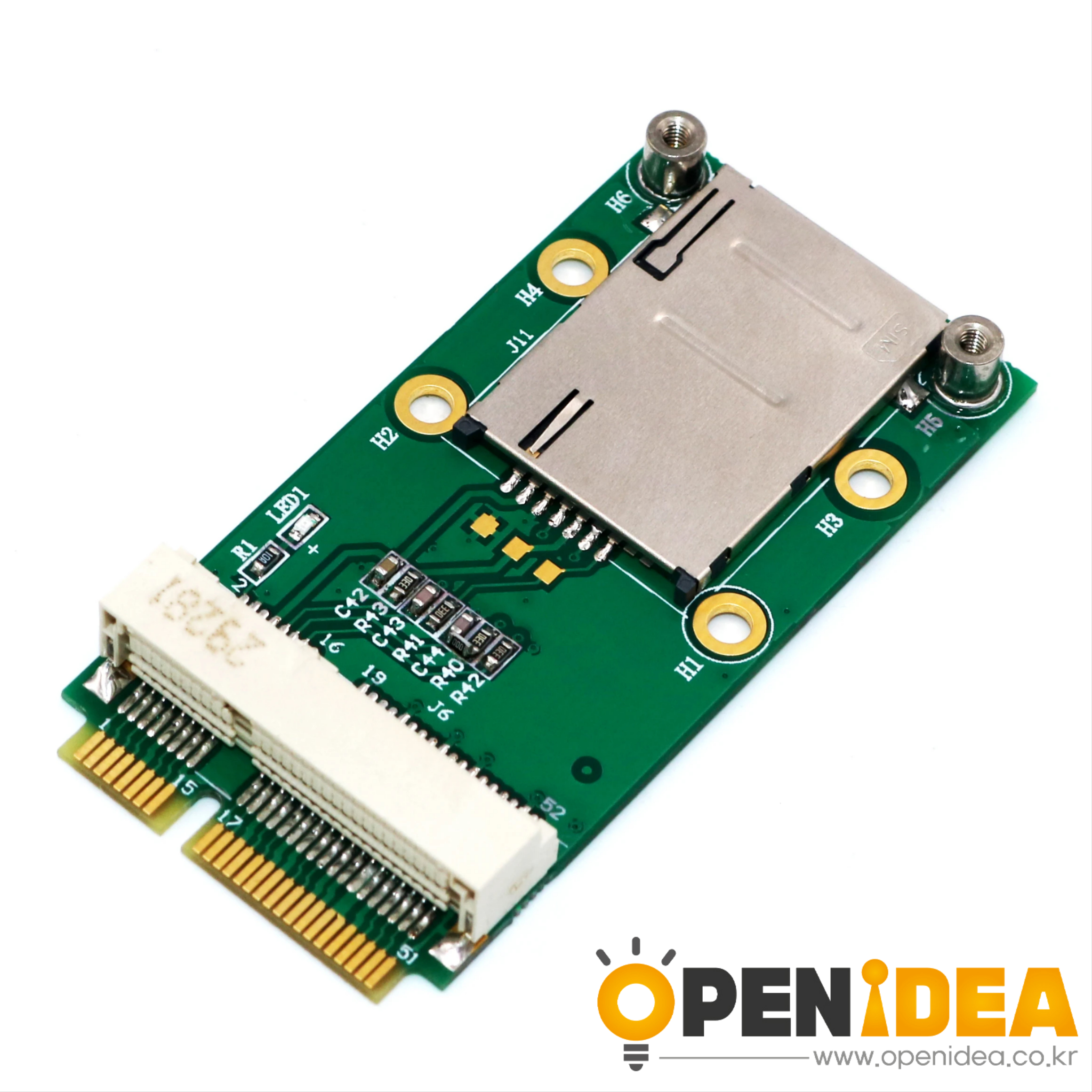 미니 PCI E 어댑터 SIM 카드 슬롯 포함 3G 4G WWAN LTE GPS 카드 자체 탄성 SIM 카드 홀더 포함 [ZTX101-383]
