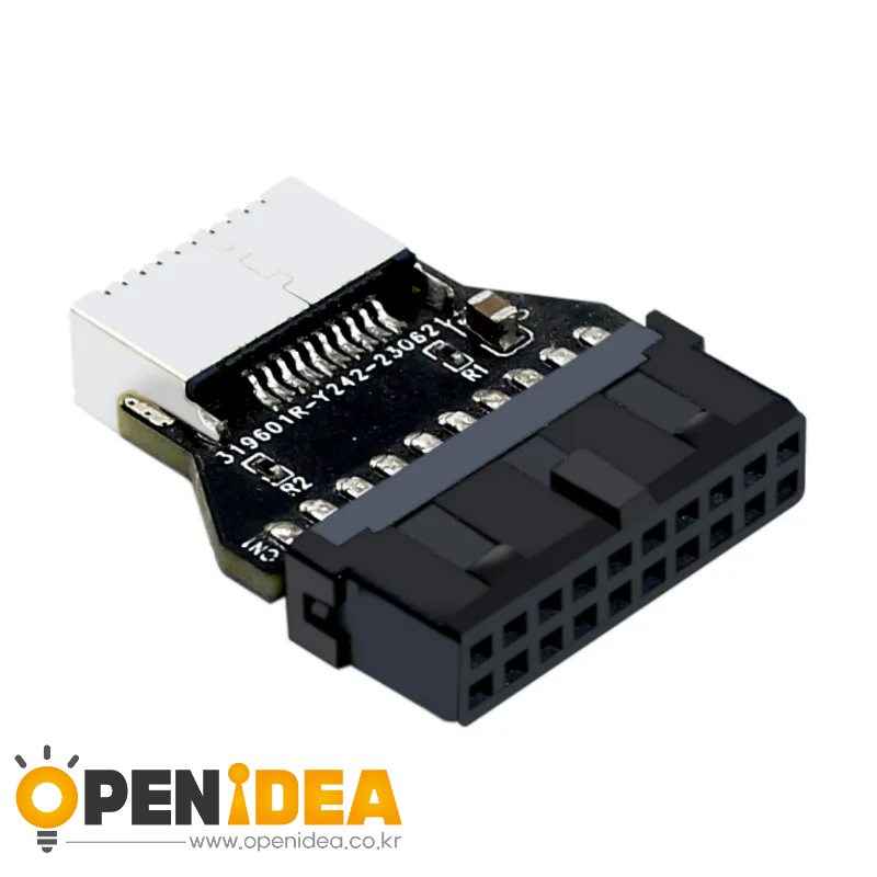 USB3.0 19Pin20Pin TYPE E 변환기 어댑터 섀시 전면 패널 TYPE C 컴퓨터 마더보드용 플러그인 포트 [ZTX101-347]