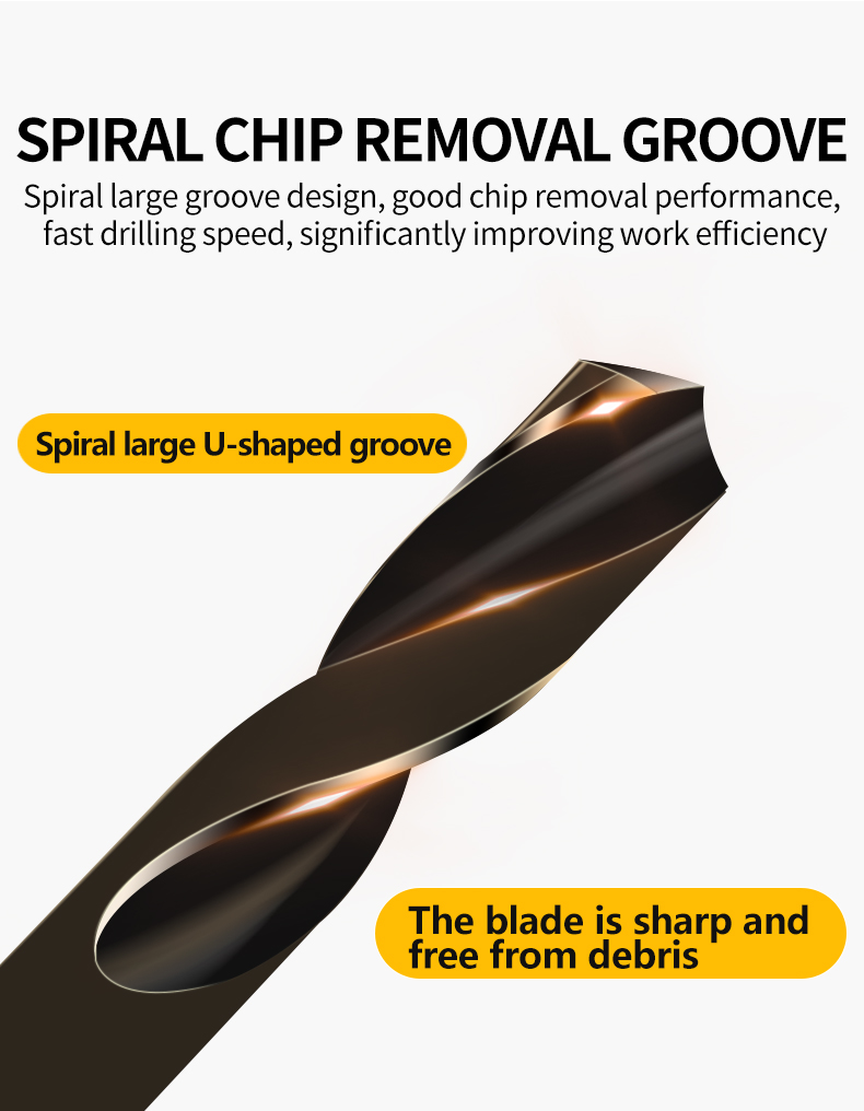 3.0-5.2mm High Speed Steel Double, Head Twists Drill, Metal Stainless Steel Hard Drill Bit