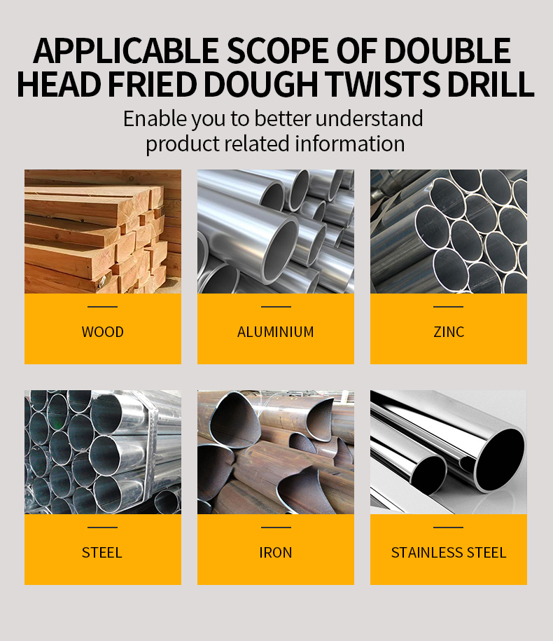 3.0-5.2mm High Speed Steel Double, Head Twists Drill, Metal Stainless Steel Hard Drill Bit